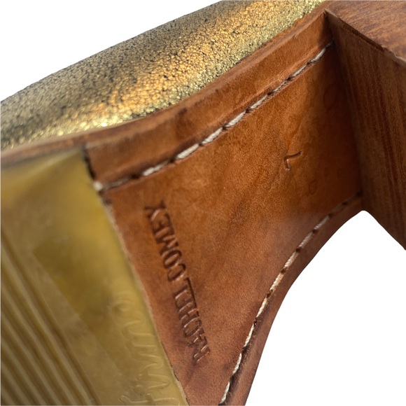 Rachel Comey gold dust woman Mars mule wooden heel soft leather - Picture 2 of 9